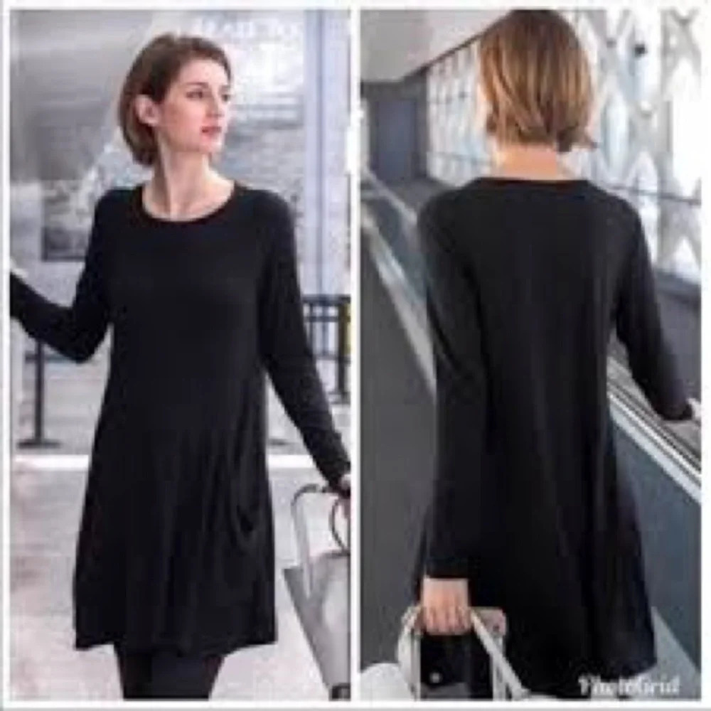 Betabrand Sweatshirt Travel Dress  in Black - NEW - Size Small